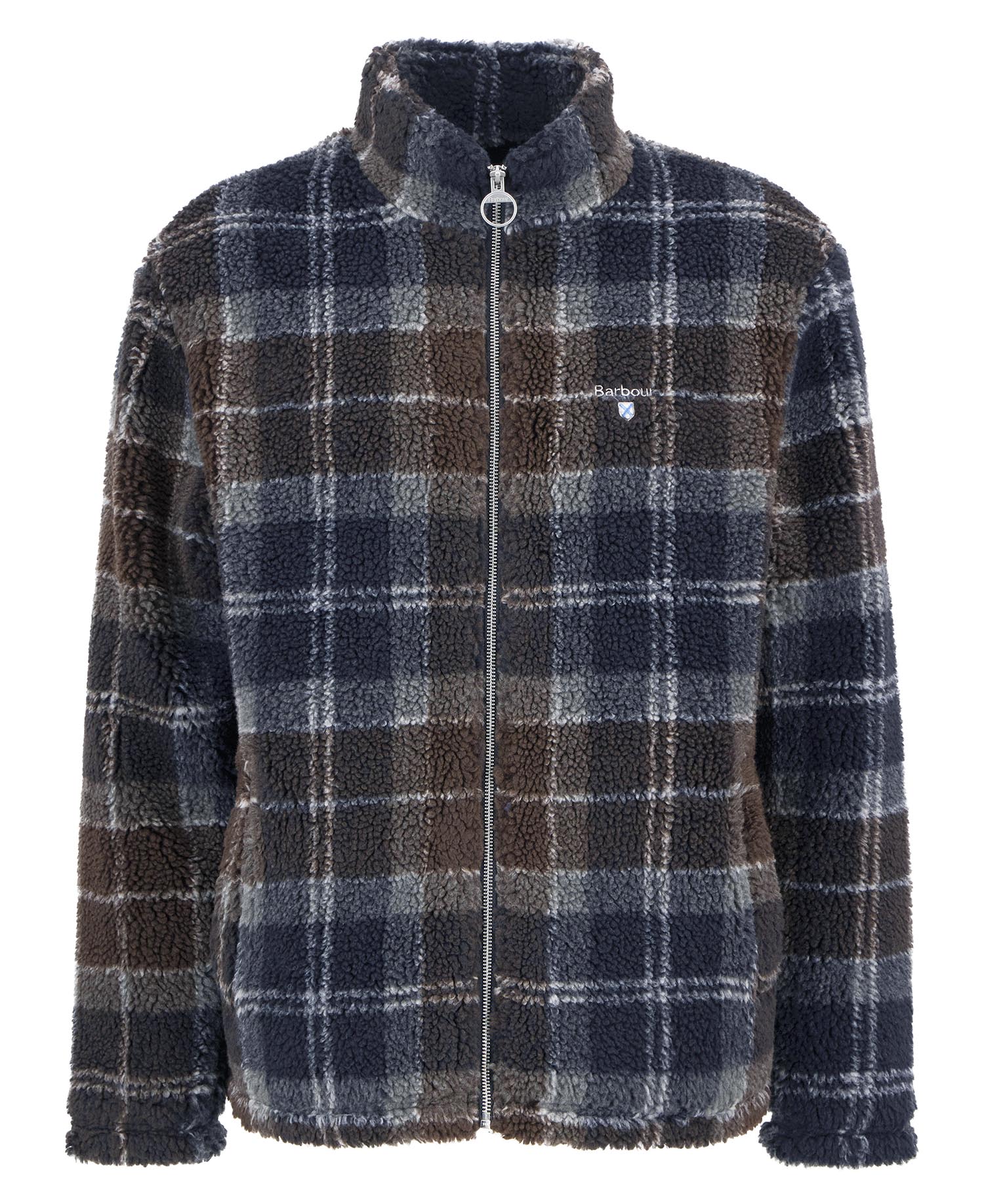 BARBOUR Felpa Uomo Sherpa-Midnight Oak Tartan