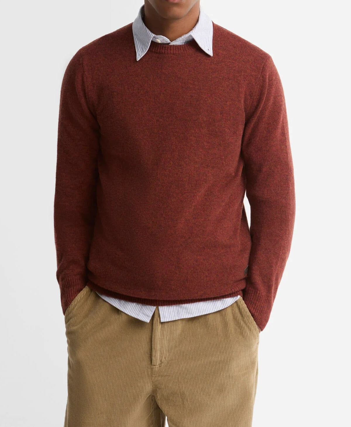 BARBOUR Maglia Uomo ESSENTIAL PATCH CREW-Russet