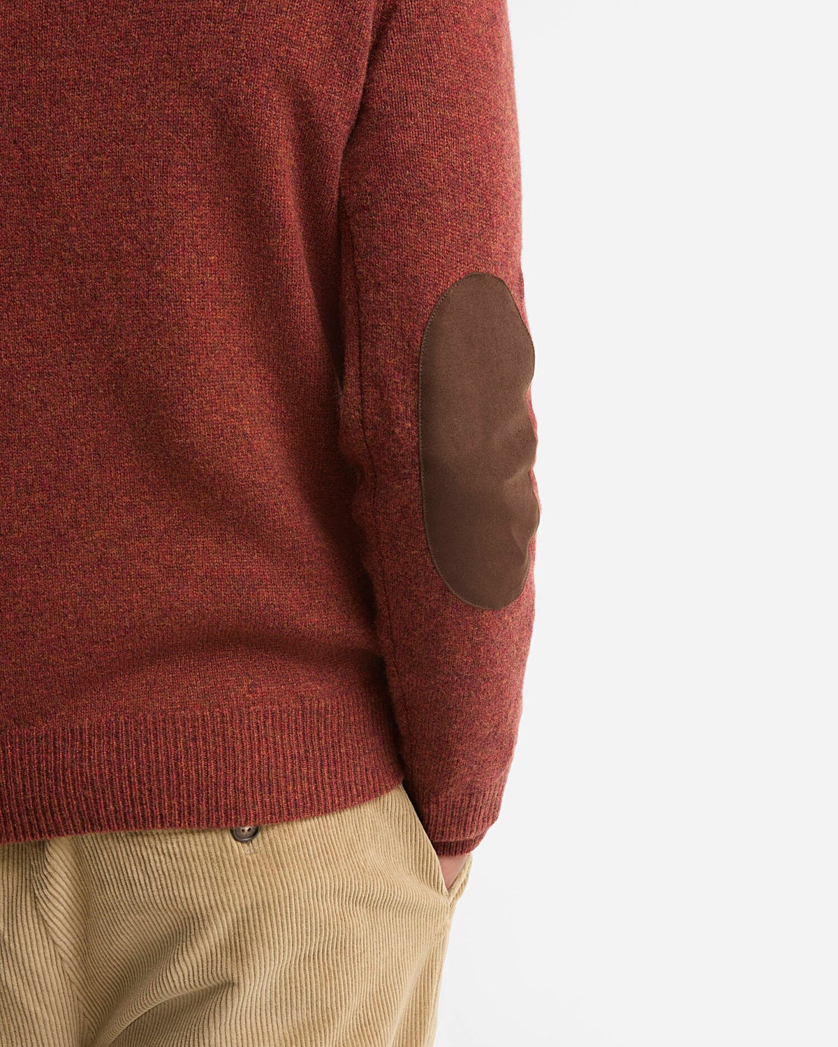 BARBOUR Maglia Uomo ESSENTIAL PATCH CREW-Russet
