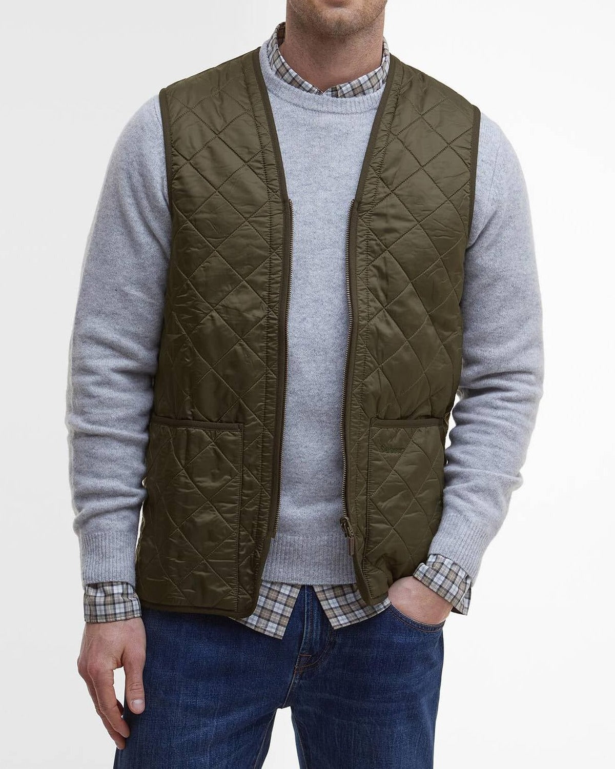 BARBOUR Gilet Uomo Polarquilt-Olive