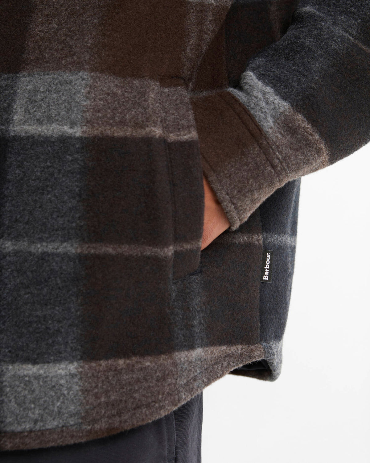 BARBOUR Camicia Uomo Overshirt WOODLANE-Midnight Oak Tartan