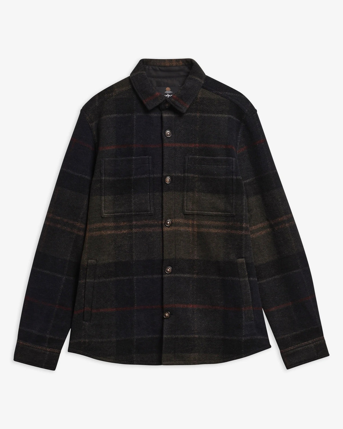 BARBOUR Camicia Uomo Overshirt WOODLANE-Shadow Classic Tartan