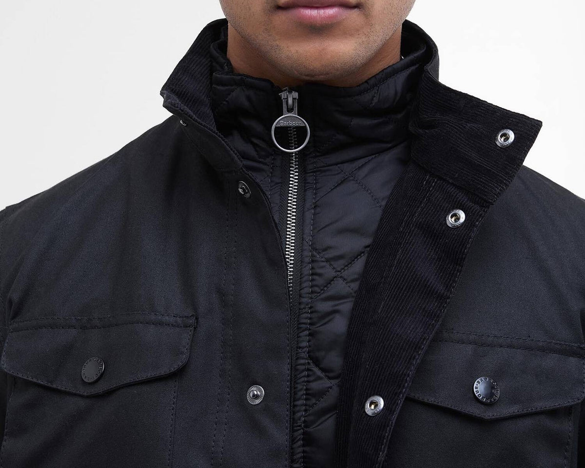 BARBOUR Giacca Uomo OGSTON WAX-Black