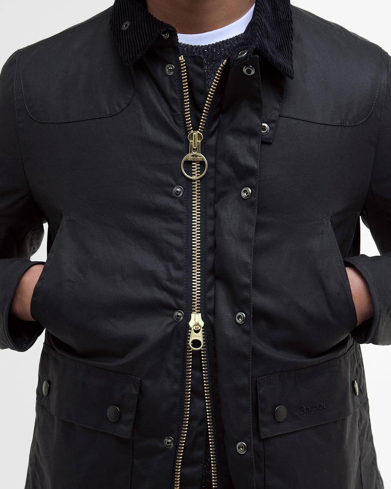 BARBOUR Giacca Uomo Reelin Wax-Classic Navy
