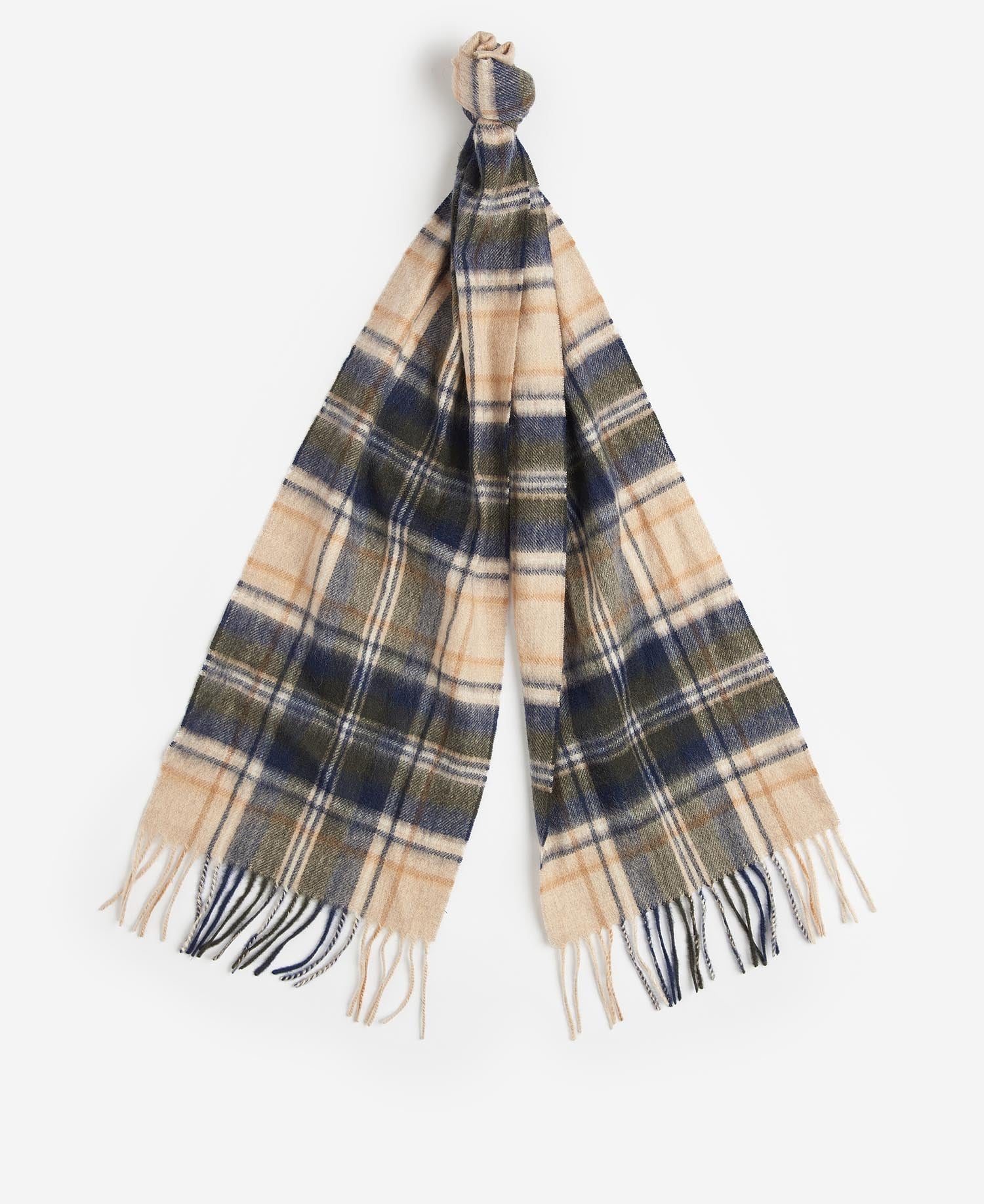 BARBOUR Sciarpa Uomo NEW CHECK TARTAN-Sand Beige Plaid