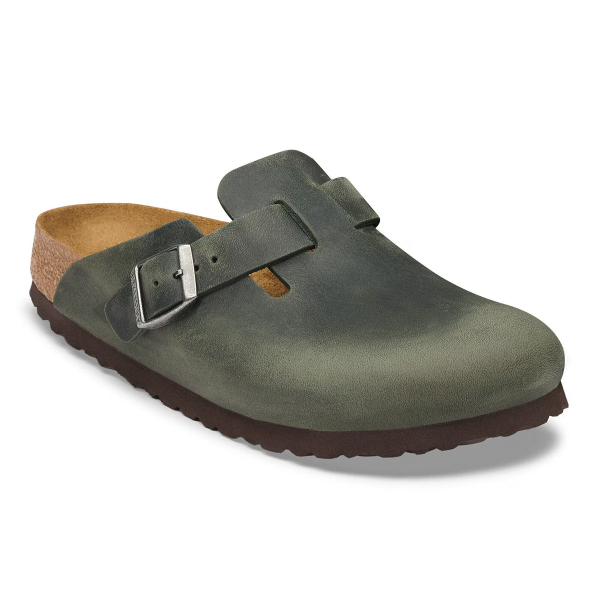 BIRKENSTOCK Ciabatta Uomo Boston Oiled Leather-Thyme