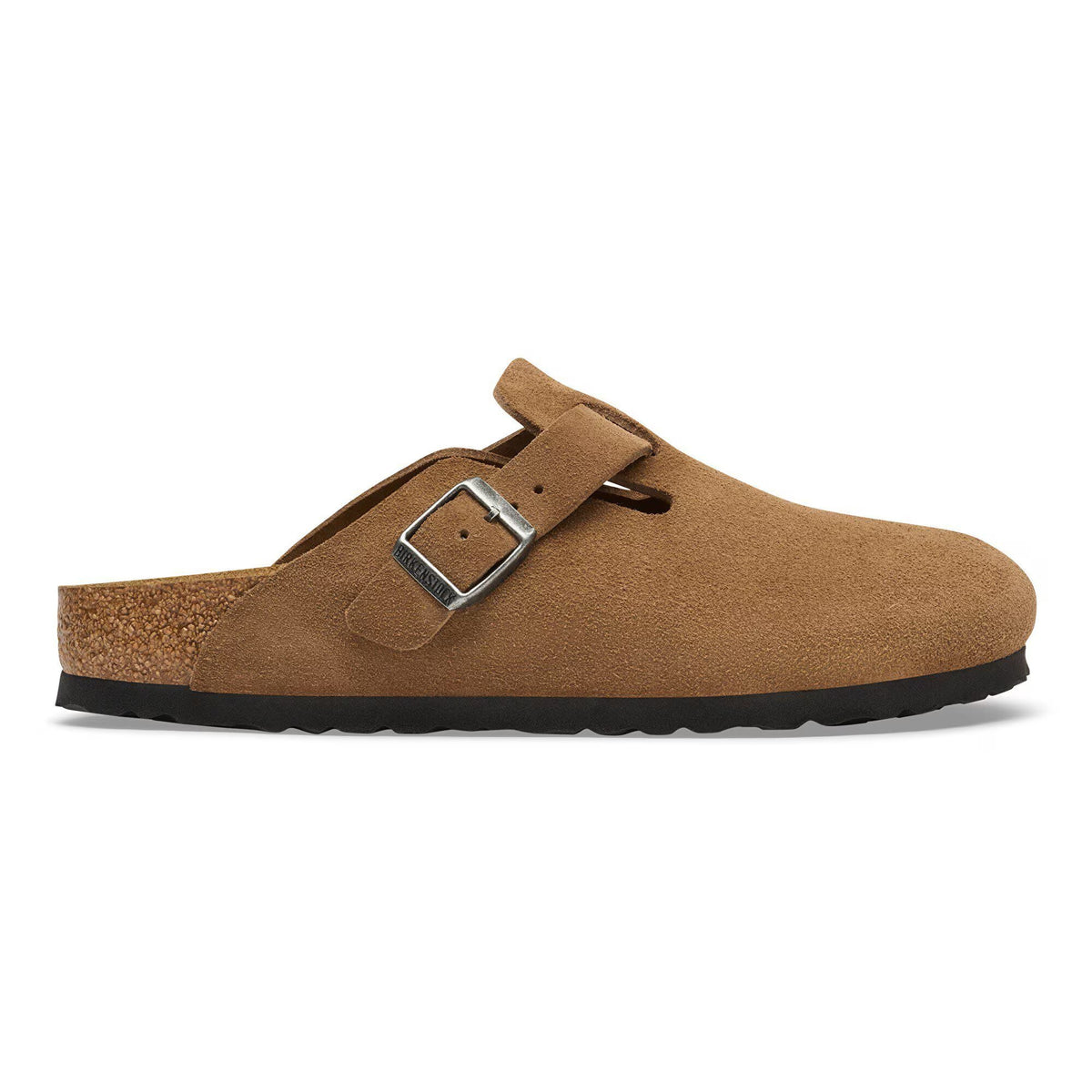 BIRKENSTOCK Ciabatta Unisex BOSTON SUEDE LEATHER-Dark Tea