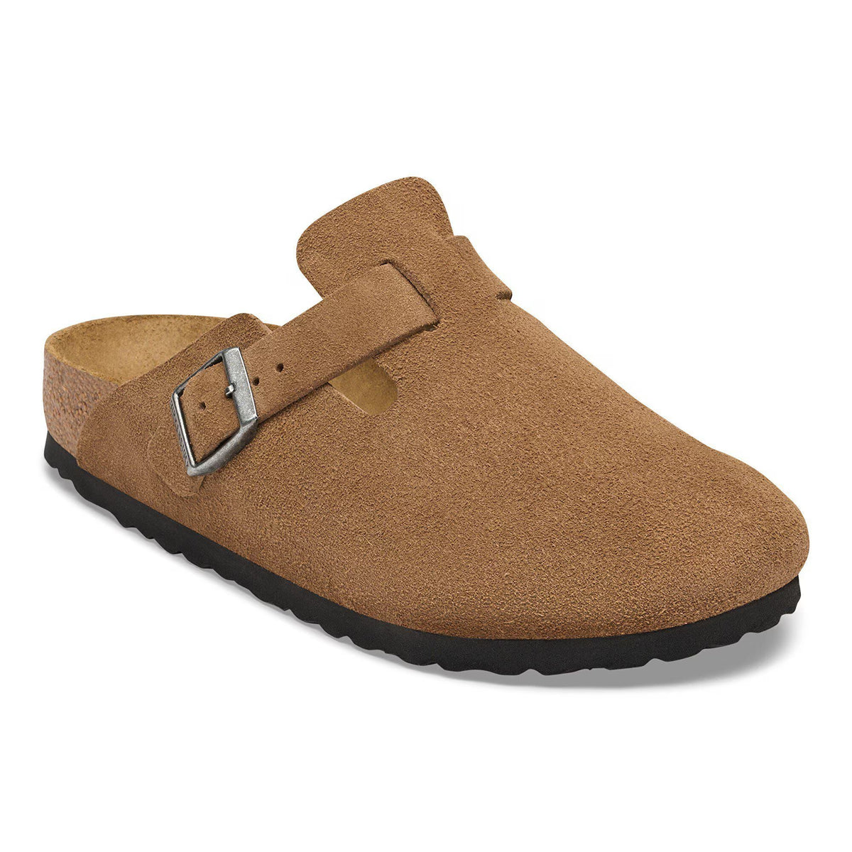 BIRKENSTOCK Ciabatta Unisex BOSTON SUEDE LEATHER-Dark Tea