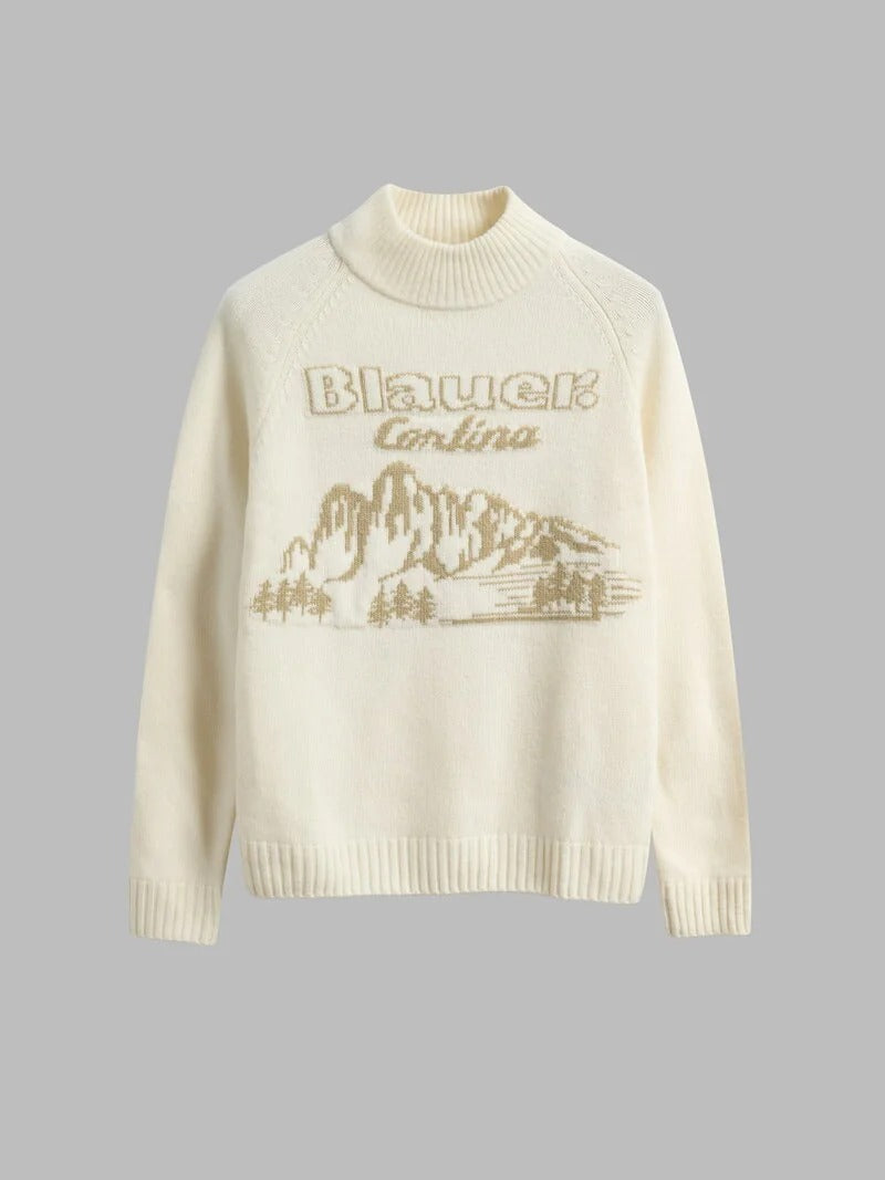 BLAUER Maglione Uomo PIANOZEY-Bianco