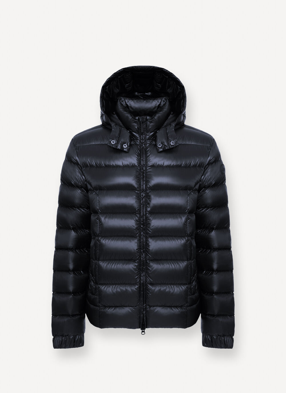 COLMAR Piumino Uomo Nylon Lucido Cappuccio Staccabile-Nero