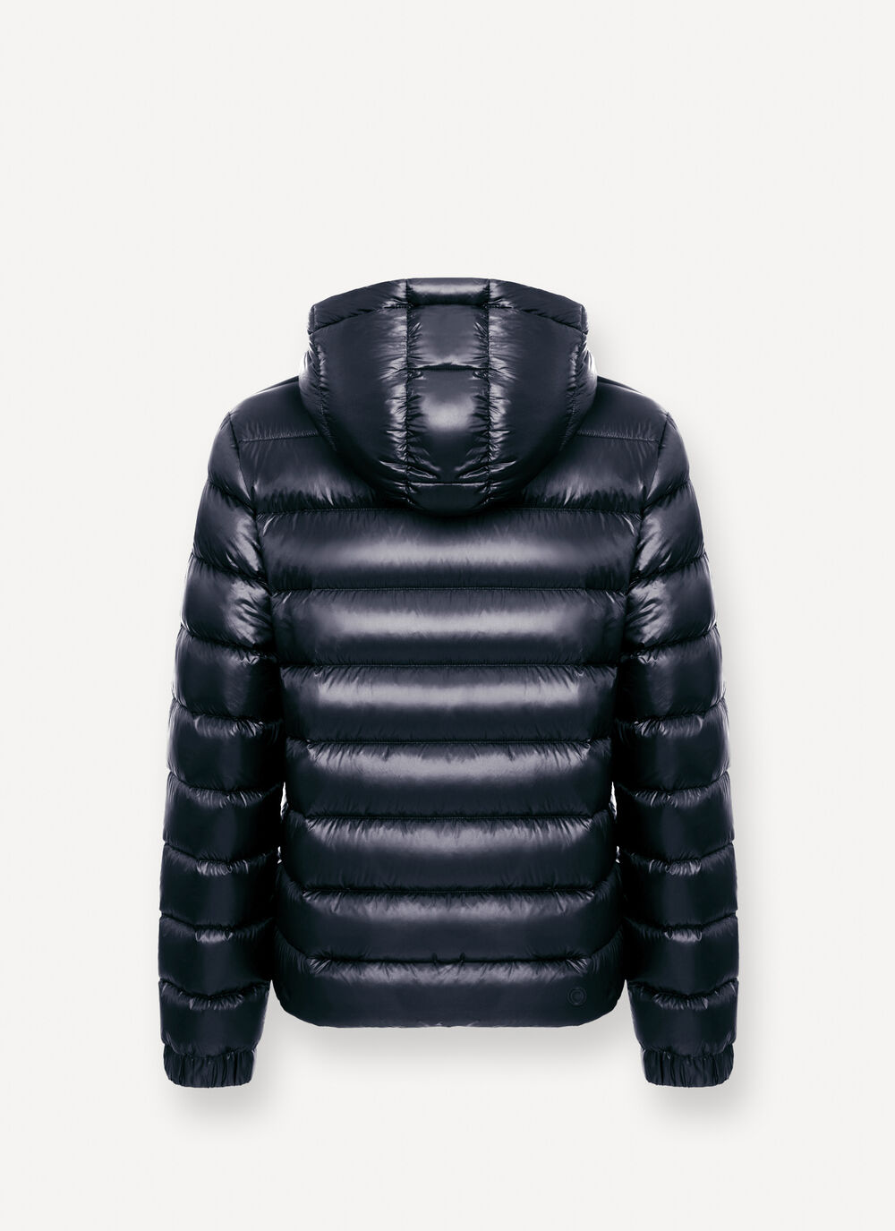 COLMAR Piumino Uomo Nylon Lucido Cappuccio Staccabile-Nero