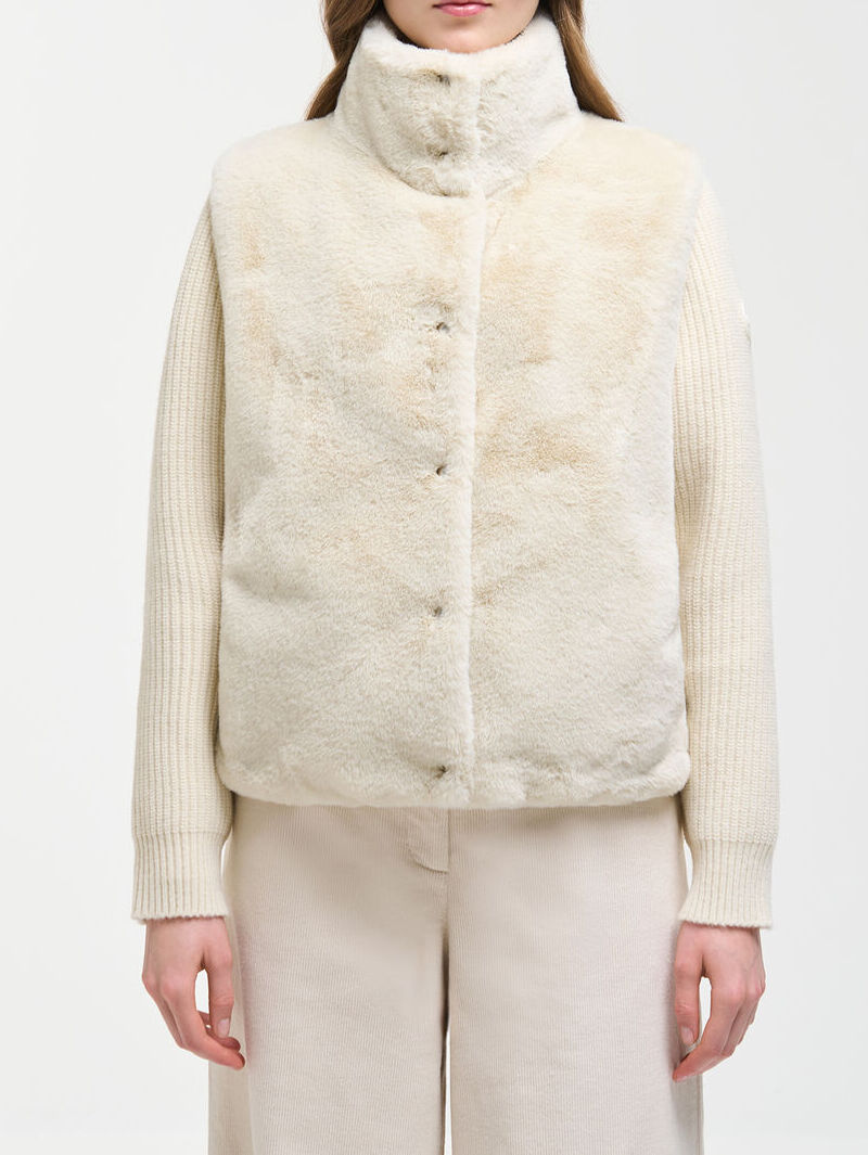 COLMAR Giacca Donna Ibrida Ecopelliccia-Bianco Nude