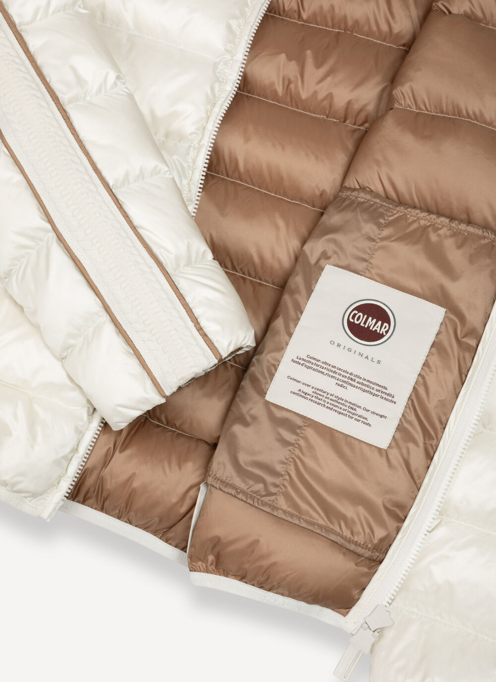 COLMAR Piumino Donna Heritage Cappuccio-Bianco Tofu