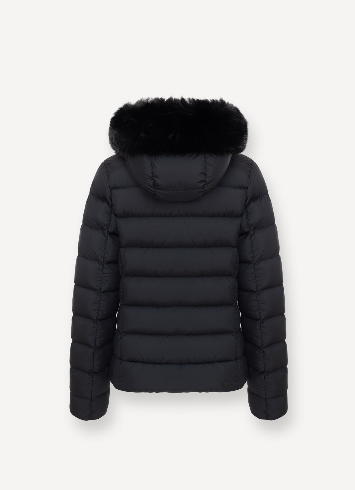 COLMAR Piumino Donna Opaco Cappuccio Ecopelliccia-Black