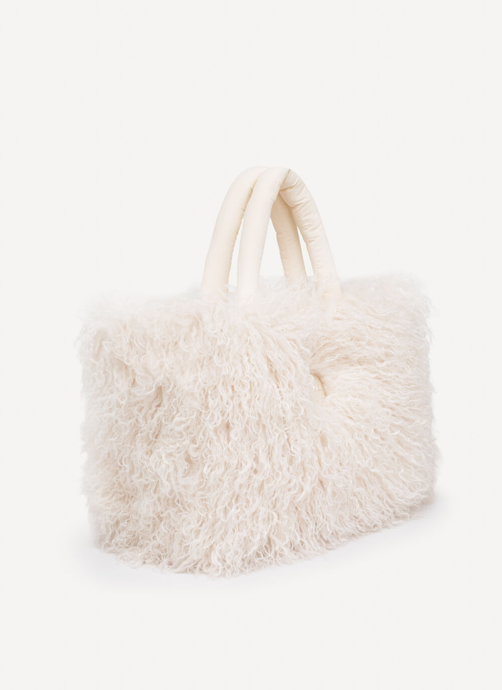 COLMAR Borsa a Mano Ecopelliccia-Bianco Tofu