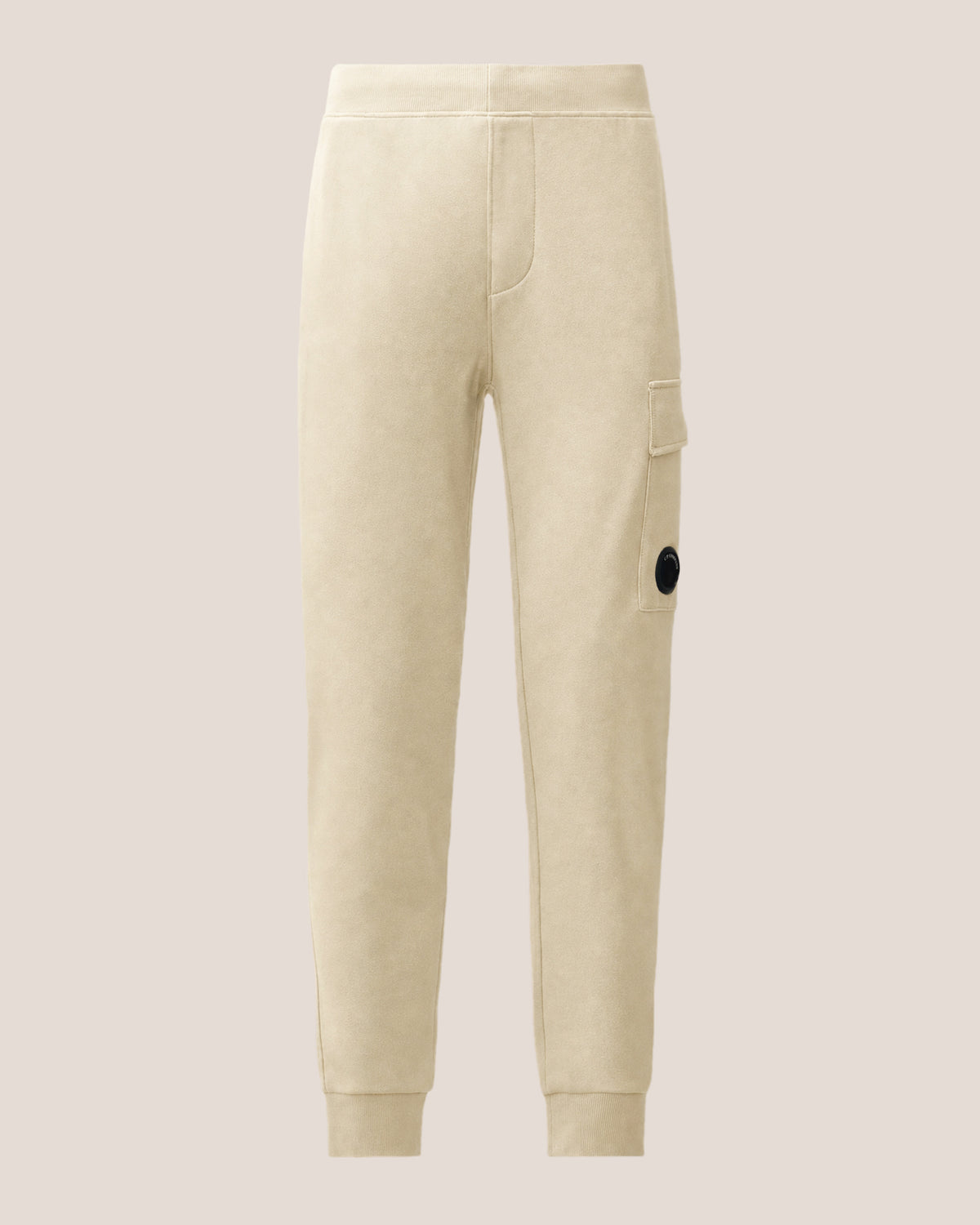 C.P. COMPANY Pantalone Uomo Diagonal Raised Fleece Lens-Silver Birch