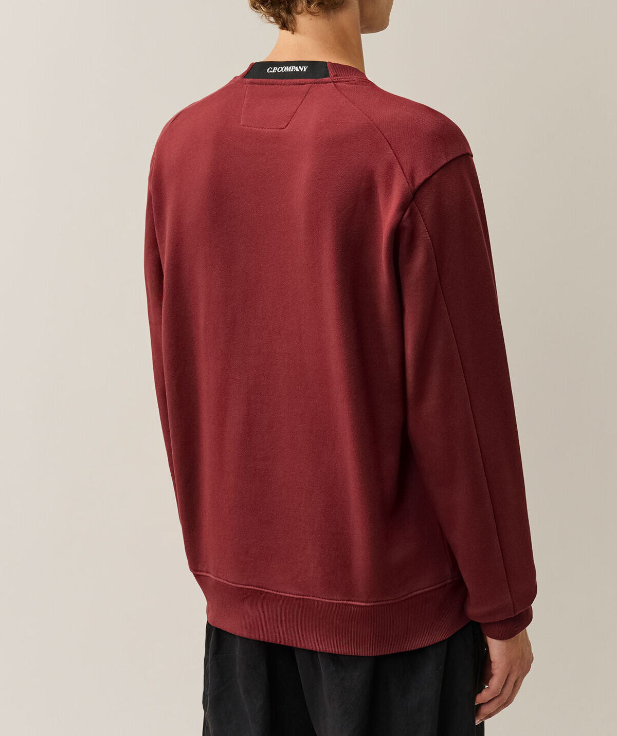 C.P. COMPANY Felpa Uomo Diagonal Raised Fleece Crewneck-Andorra