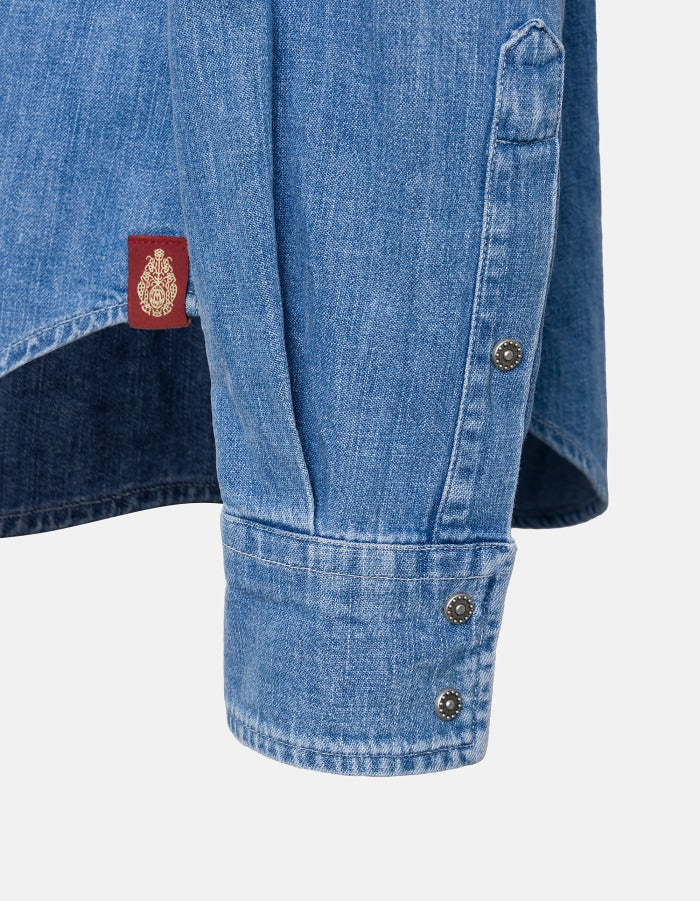 DONDUP Camicia Donna Denim-Blu