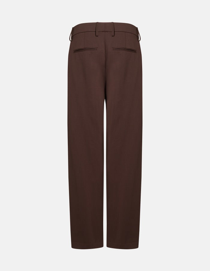 DONDUP Pantalone Donna Lia Wide Leg-Cioccolato