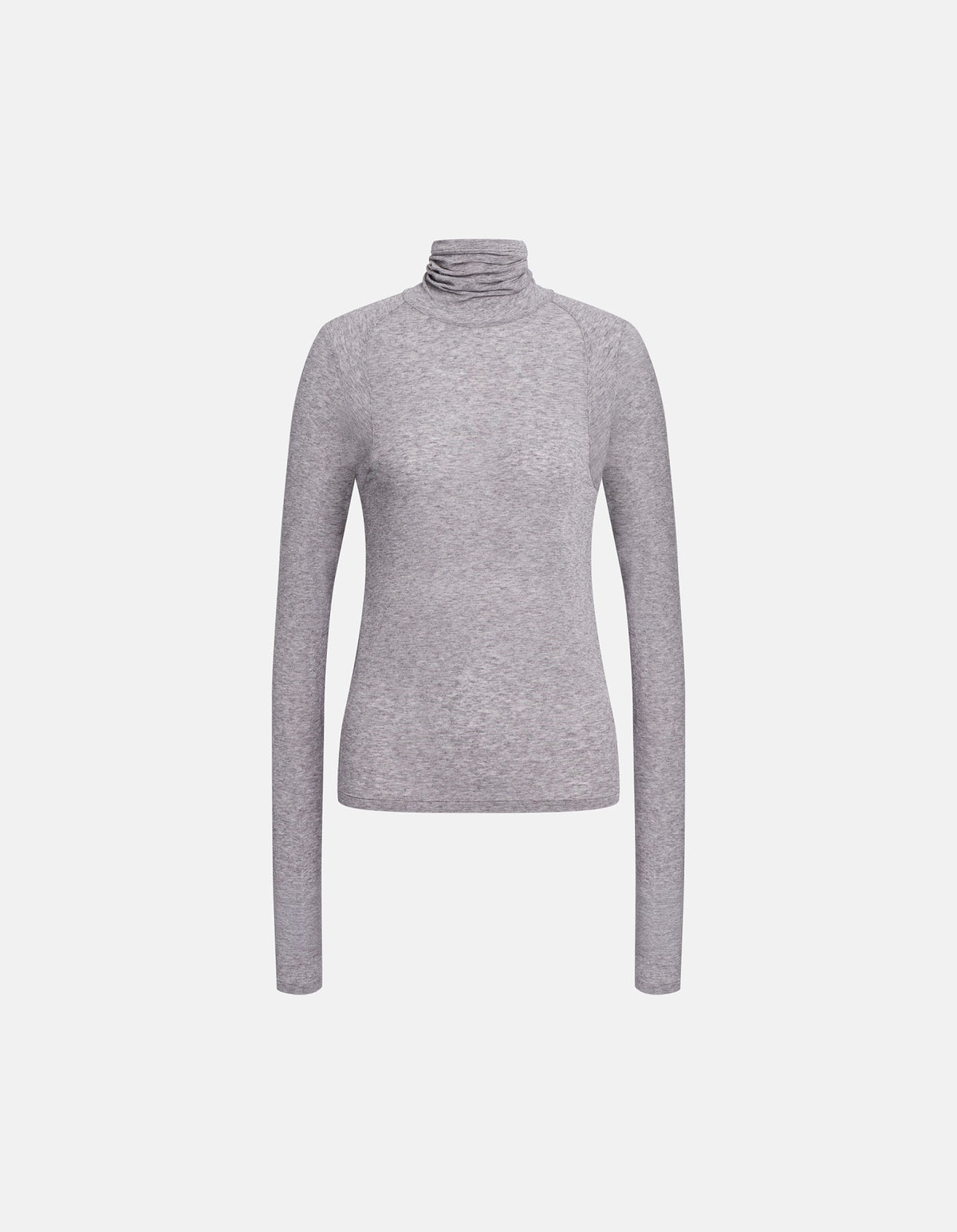 DONDUP Maglia Donna Dolcevita Modal Lana-Grigio