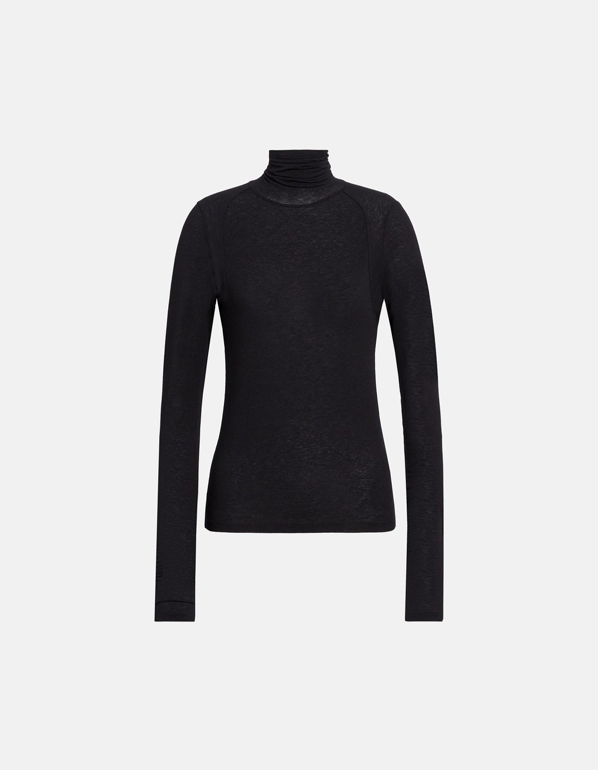 DONDUP Maglia Donna Dolcevita Modal Lana-Nero