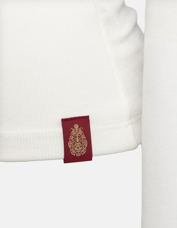 DONDUP Maglia Donna Viscosa Costine-Bianco