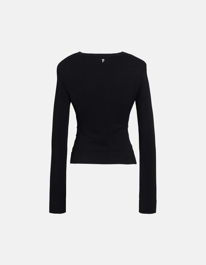 DONDUP Maglia Donna Viscosa Spalline-Nero
