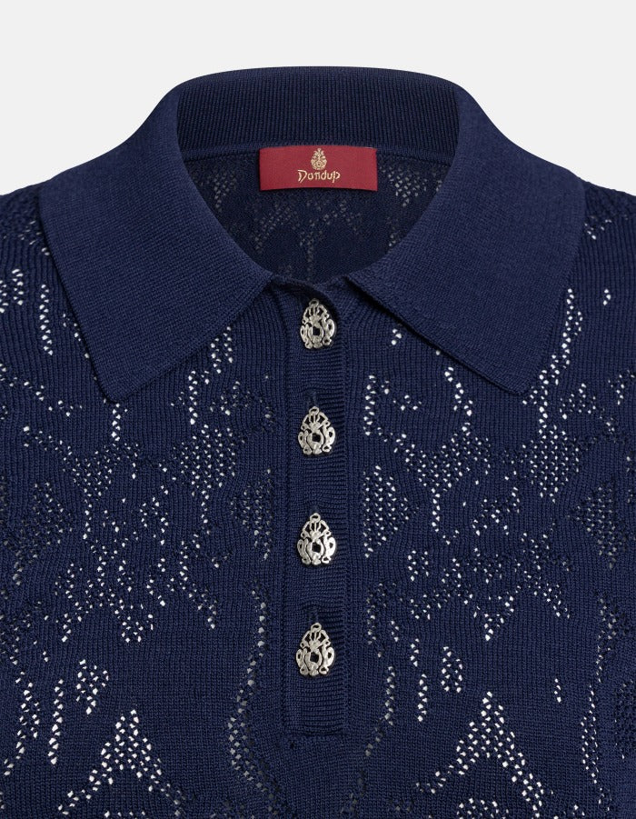 DONDUP Polo Donna Tricot Jacquard-Universo
