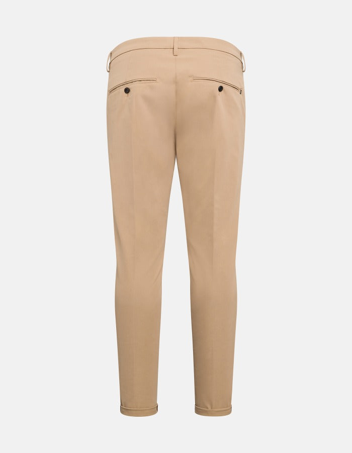 DONDUP Pantalone Uomo Gaubert Slim Gabardina-Safari