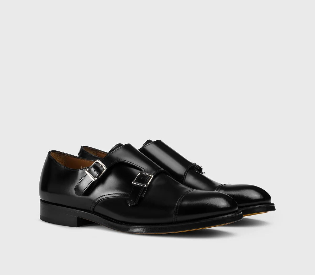 DOUCAL'S Scarpa Uomo Doppia Fibbia-Nero