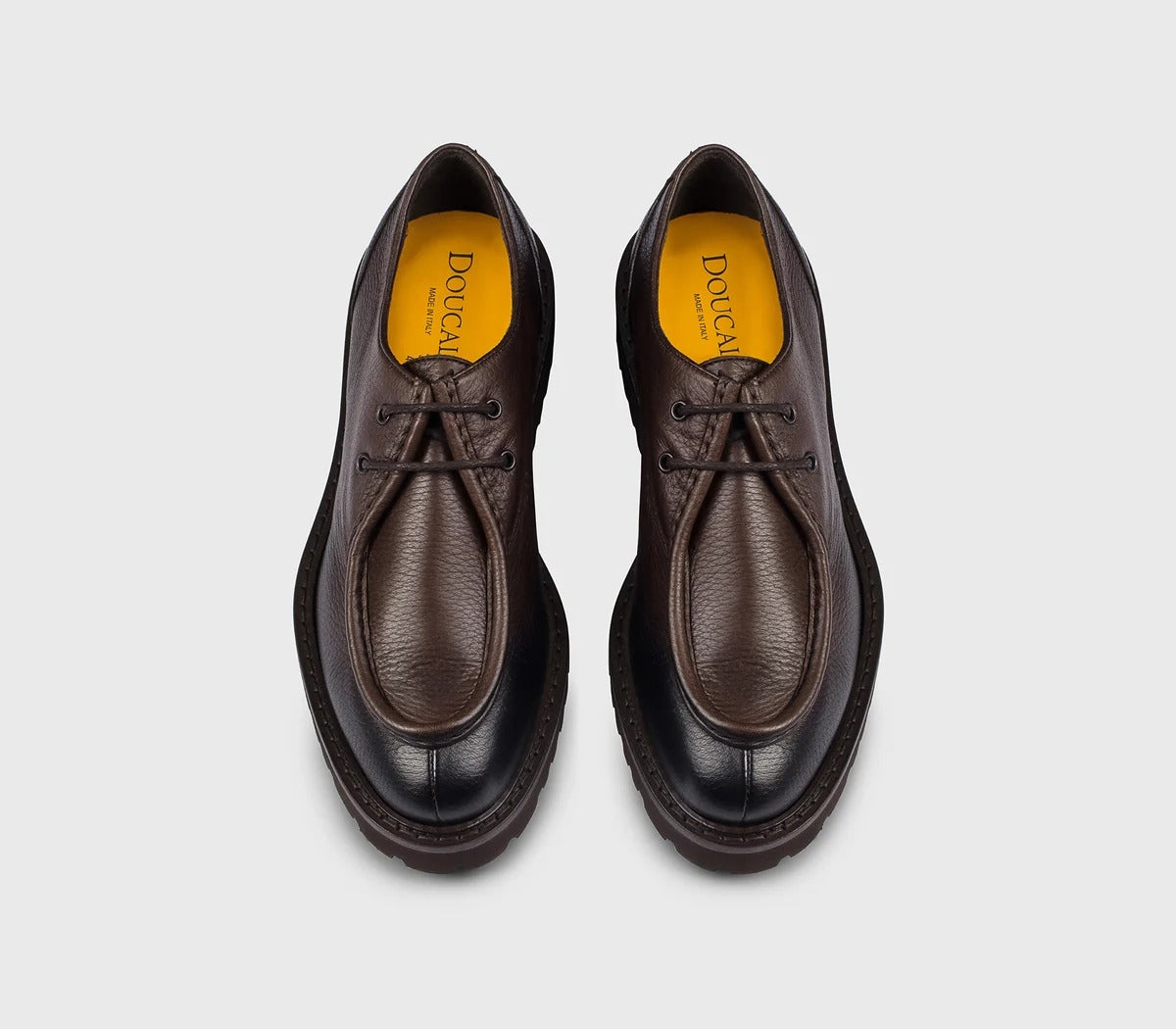 DOUCAL'S Scarpa Uomo Derby Pelle Cervo-Testa di Moro