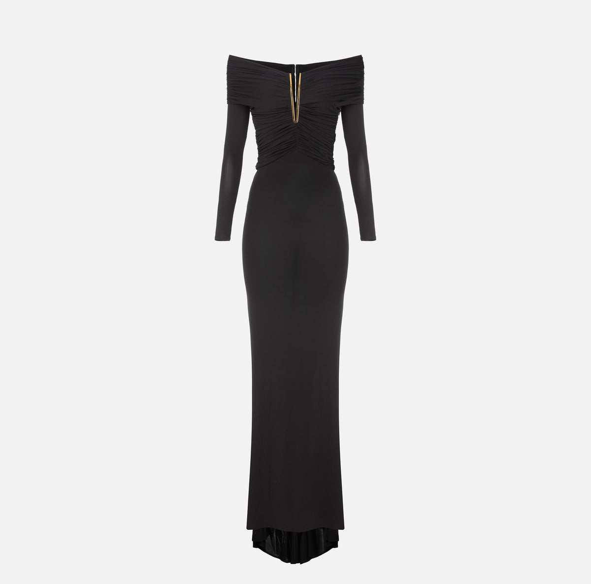ELISABETTA FRANCHI Abito Red Carpet jersey crêpe-Nero