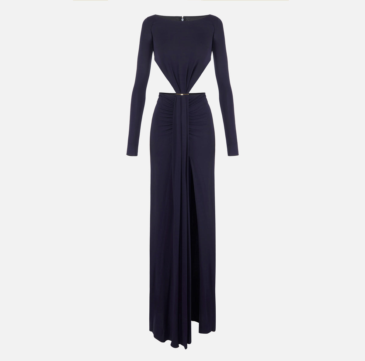 ELISABETTA FRANCHI Abito Red Carpet jersey crêpe cut-out-Blu Notte