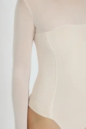 ELISABETTA FRANCHI BODY Maglia Tulle-Burro