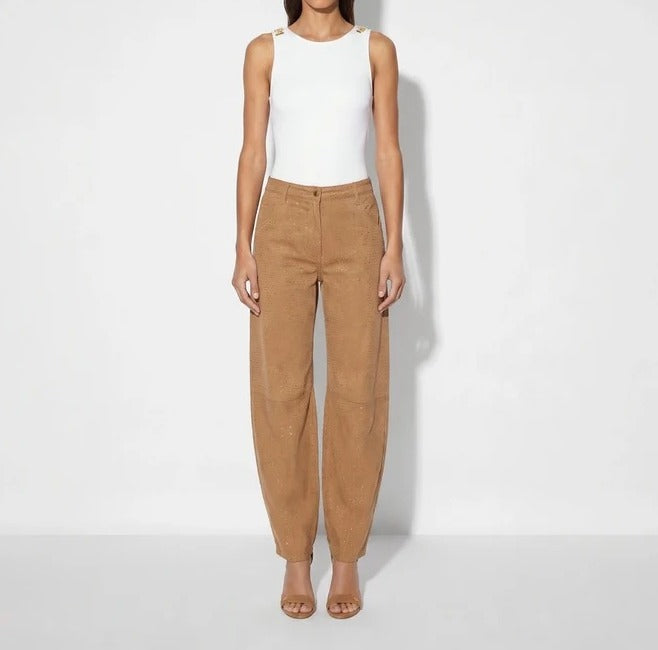 ELISABETTA FRANCHI Body jersey crêpe Logo Spalline-Avorio