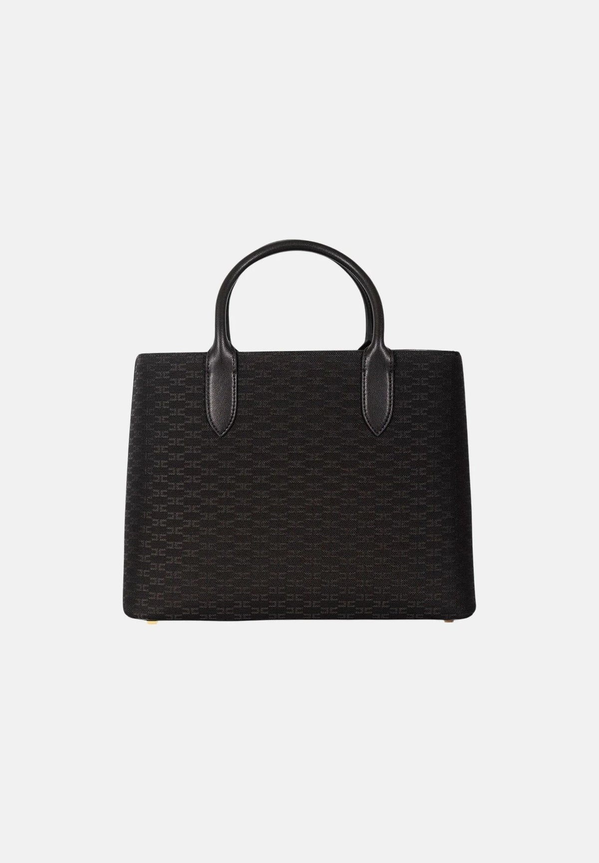 ELISABETTA FRANCHI Borsa Jacquard Monogram-Nero
