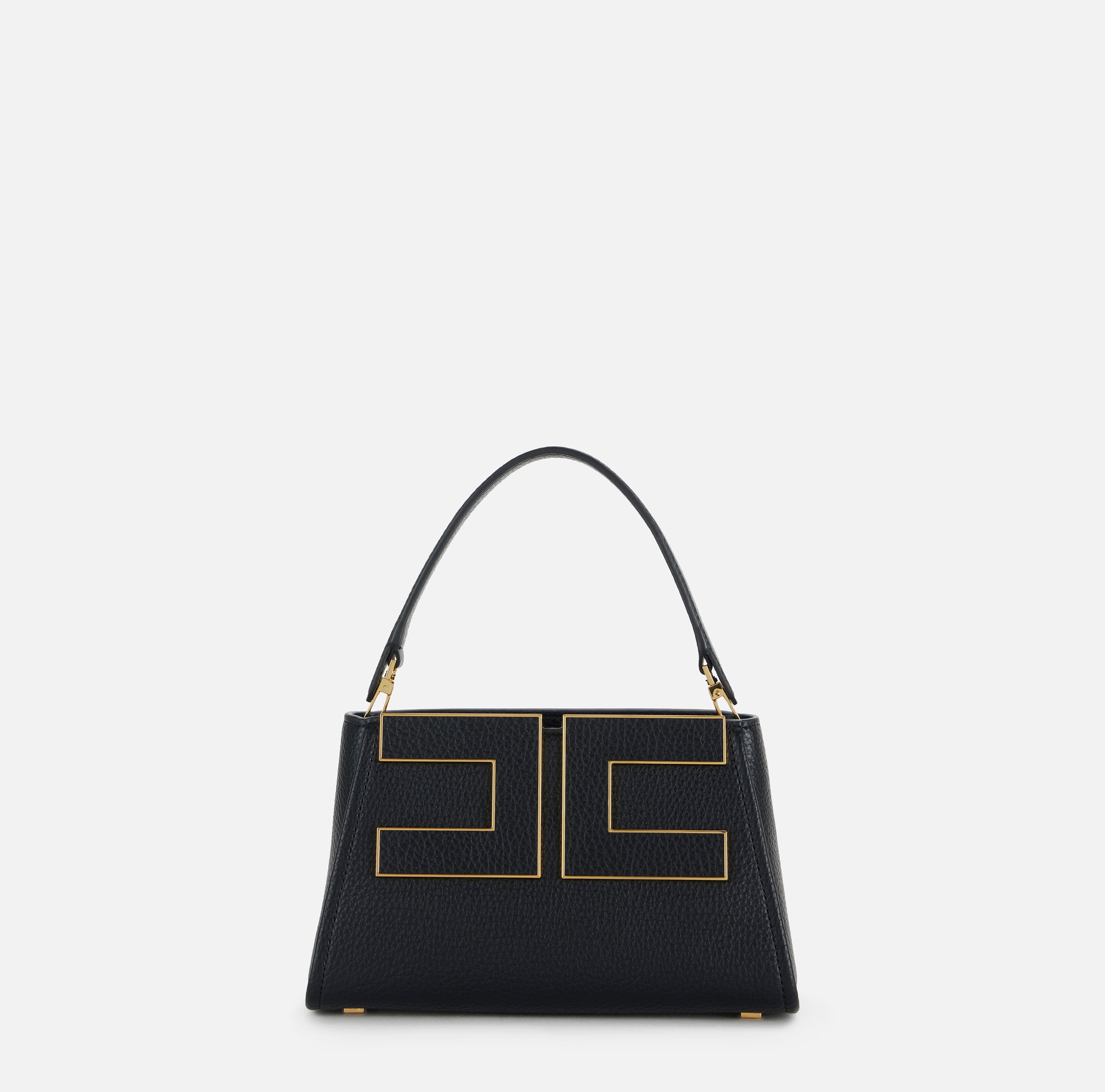 ELISABETTA FRANCHI Borsa a Mano Ecopelle Logo-Nero