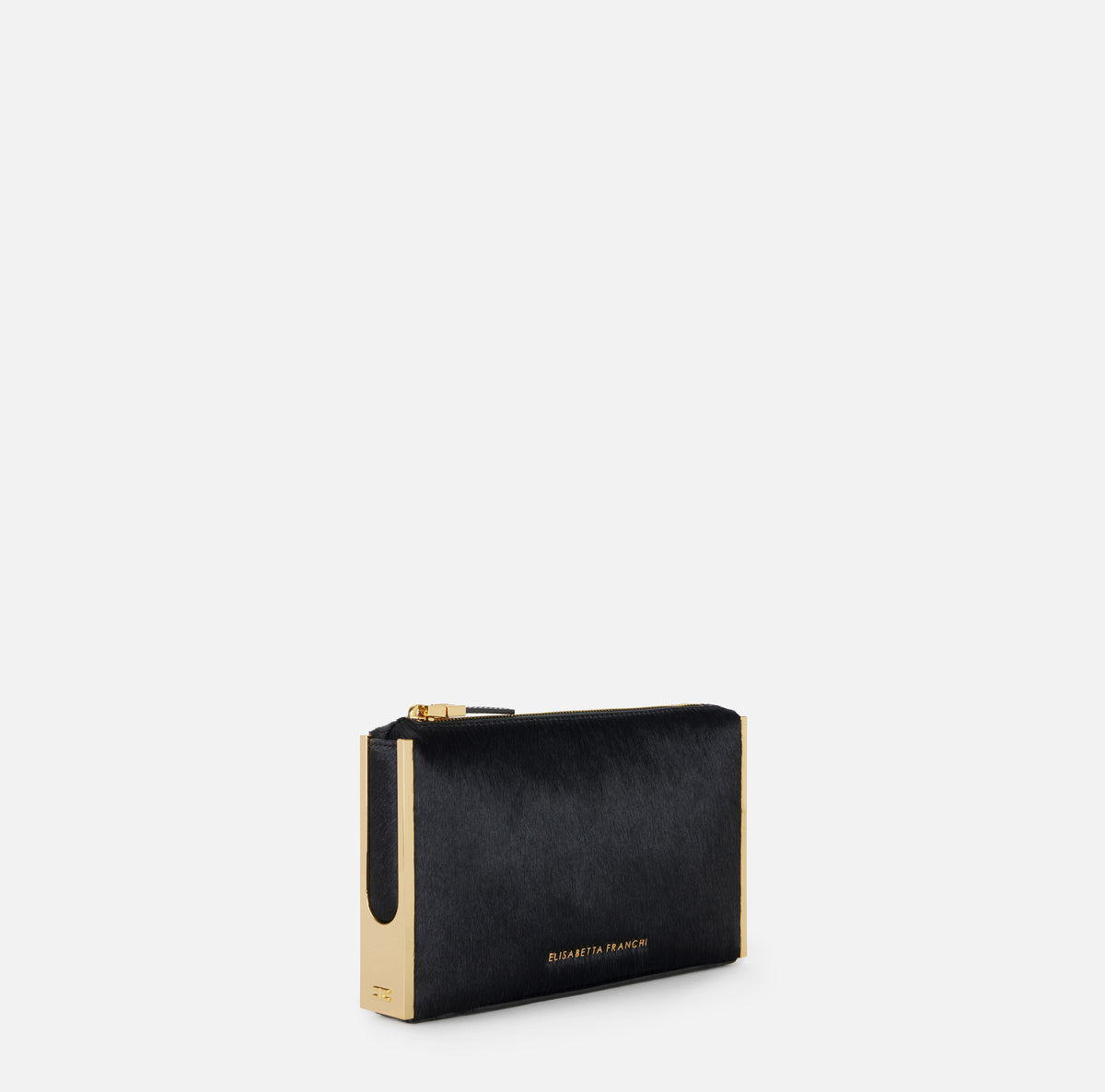 ELISABETTA FRANCHI Borsa Clutch Cavallino-Nero