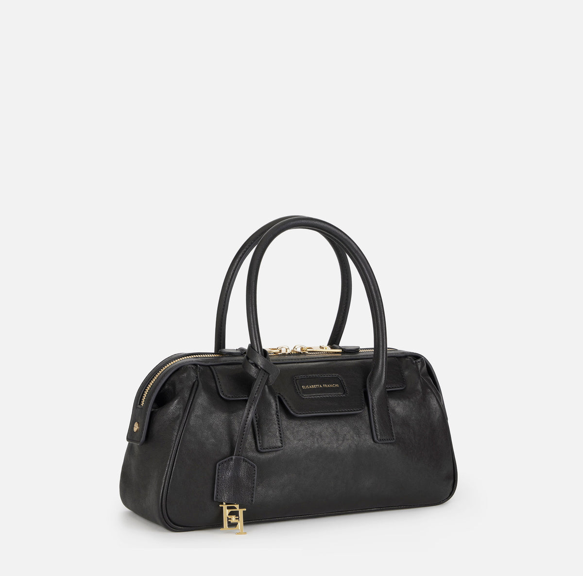 ELISABETTA FRANCHI Borsa Bauletto Nappa Charm-Nero