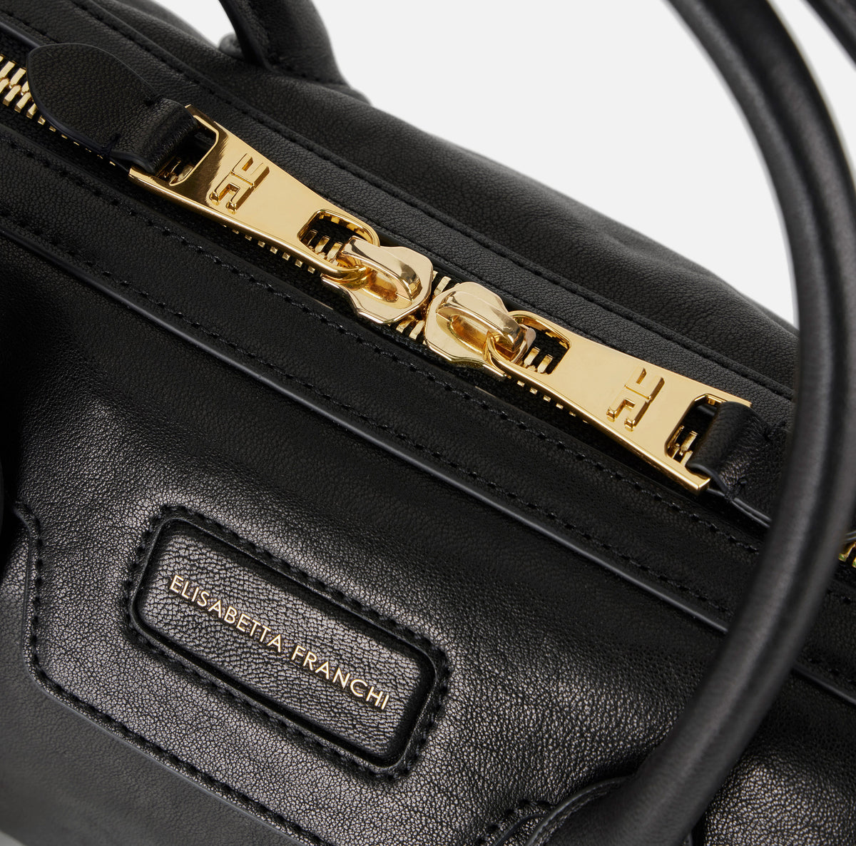 ELISABETTA FRANCHI Borsa Bauletto Nappa Charm-Nero