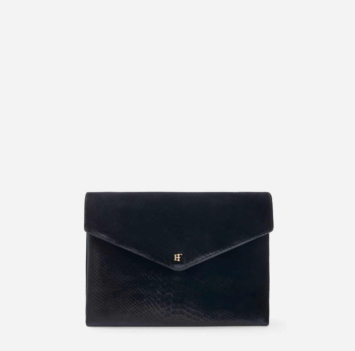 ELISABETTA FRANCHI Borsa a Spalla Velluto Stampa Cocco-Nero