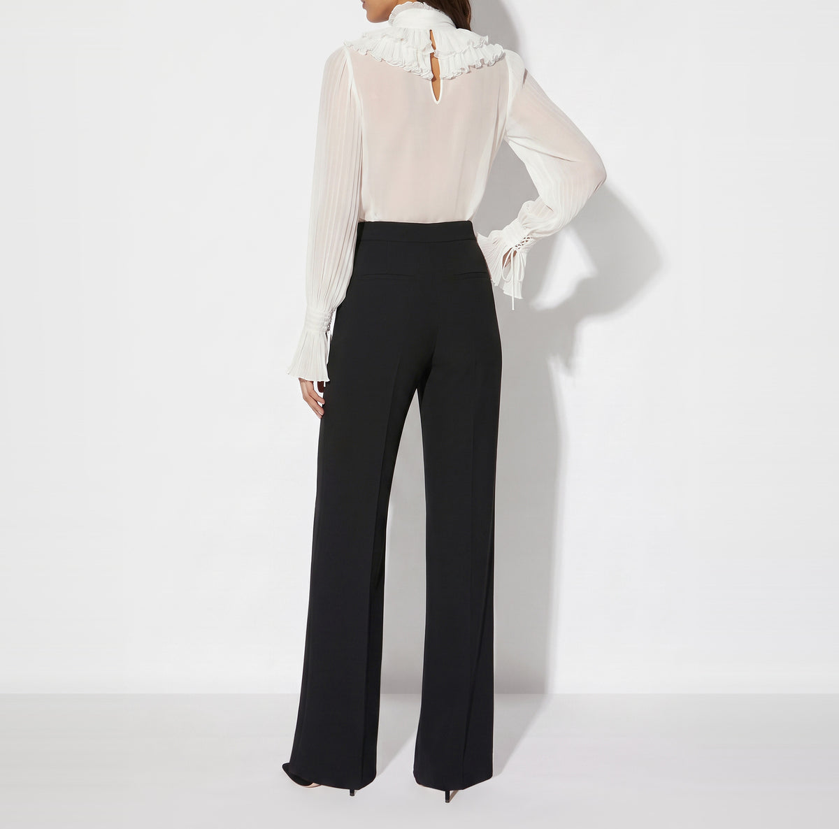 ELISABETTA FRANCHI Blusa Georgette Fusciacca-Avorio