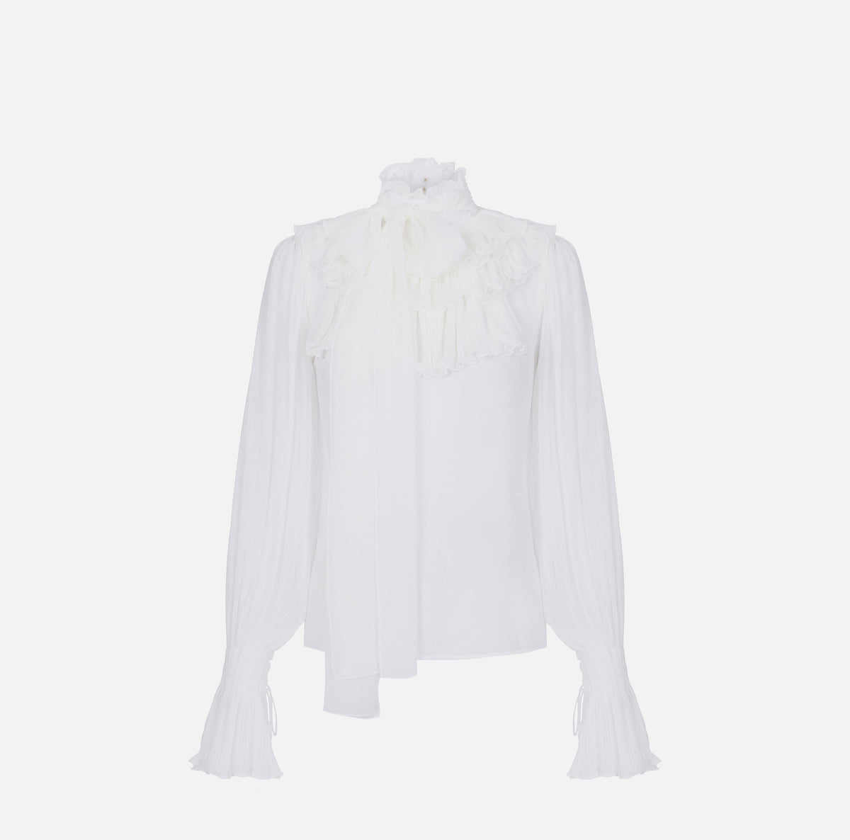 ELISABETTA FRANCHI Blusa Georgette Fusciacca-Avorio