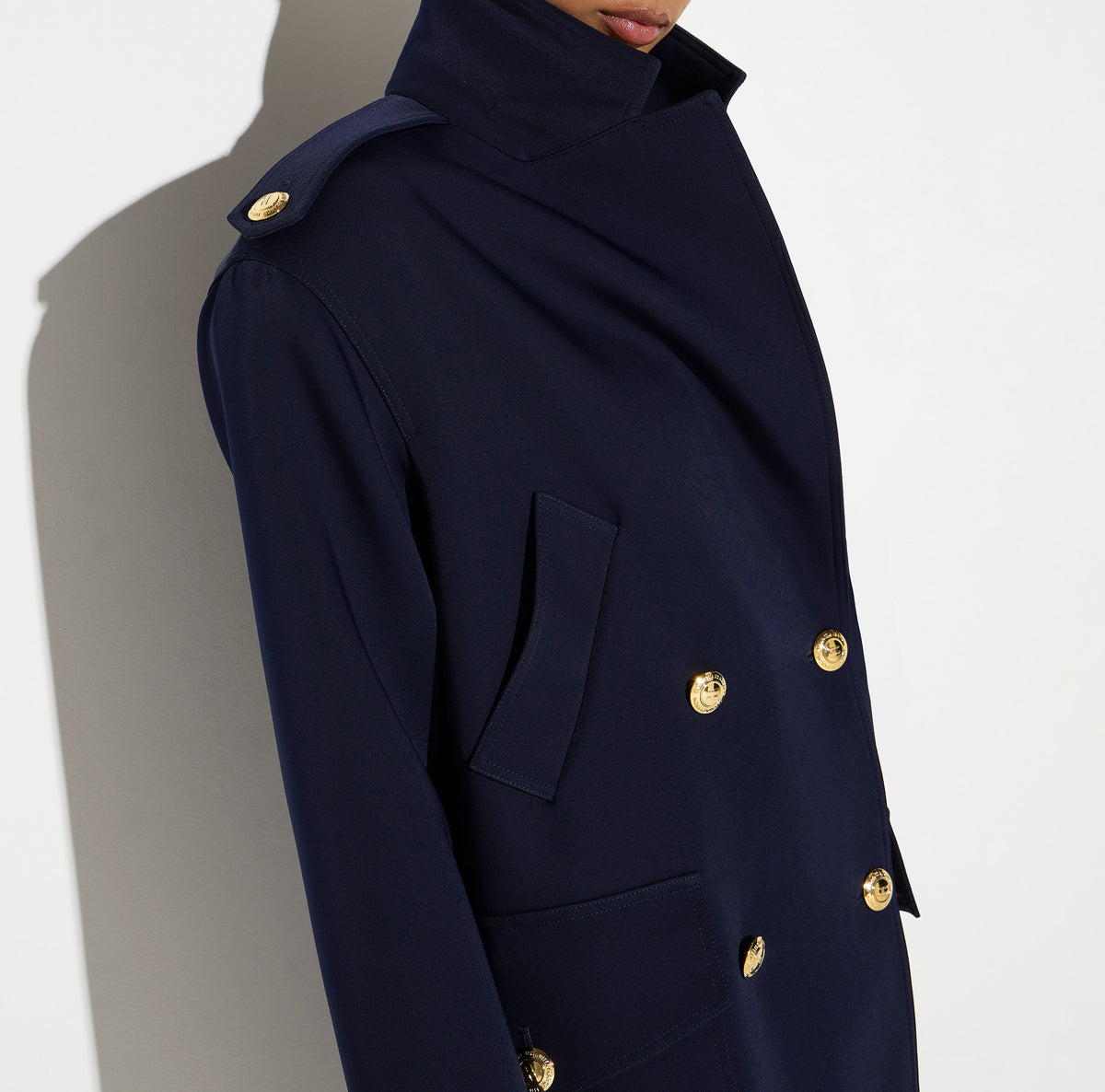 ELISABETTA FRANCHI Caban Scuba-Blu Notte