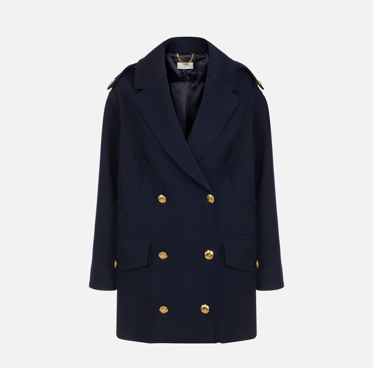 ELISABETTA FRANCHI Caban Scuba-Blu Notte