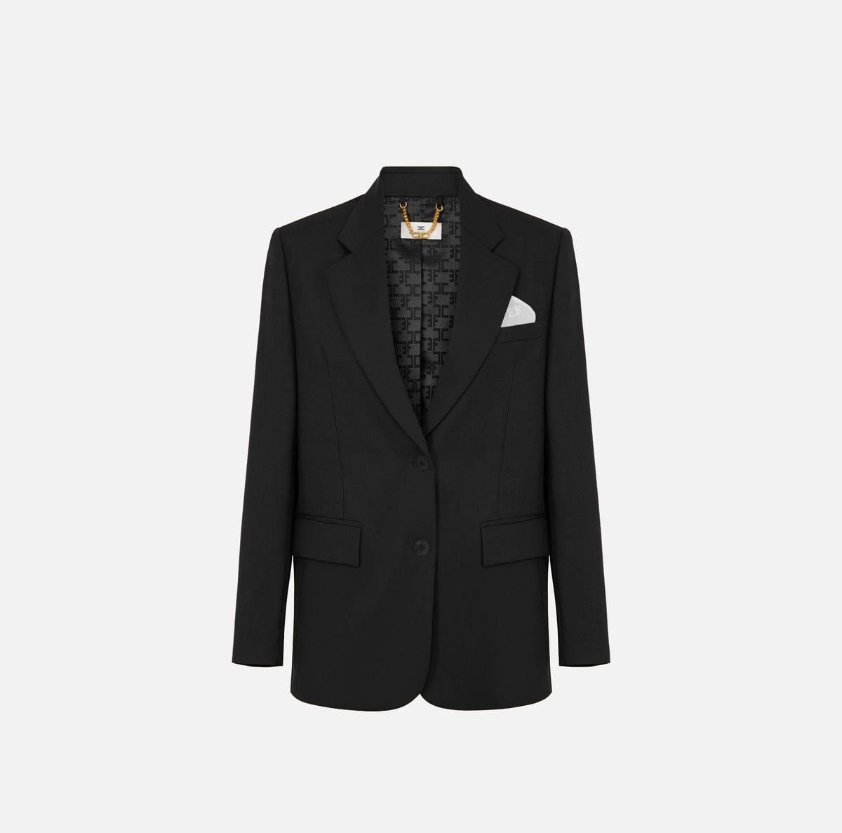 ELISABETTA FRANCHI Giacca Gabardina-Nero