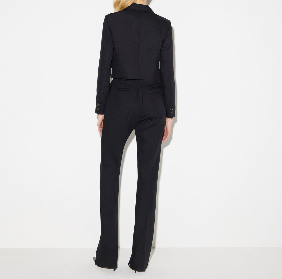 ELISABETTA FRANCHI Giacca Crop Lana-Nero