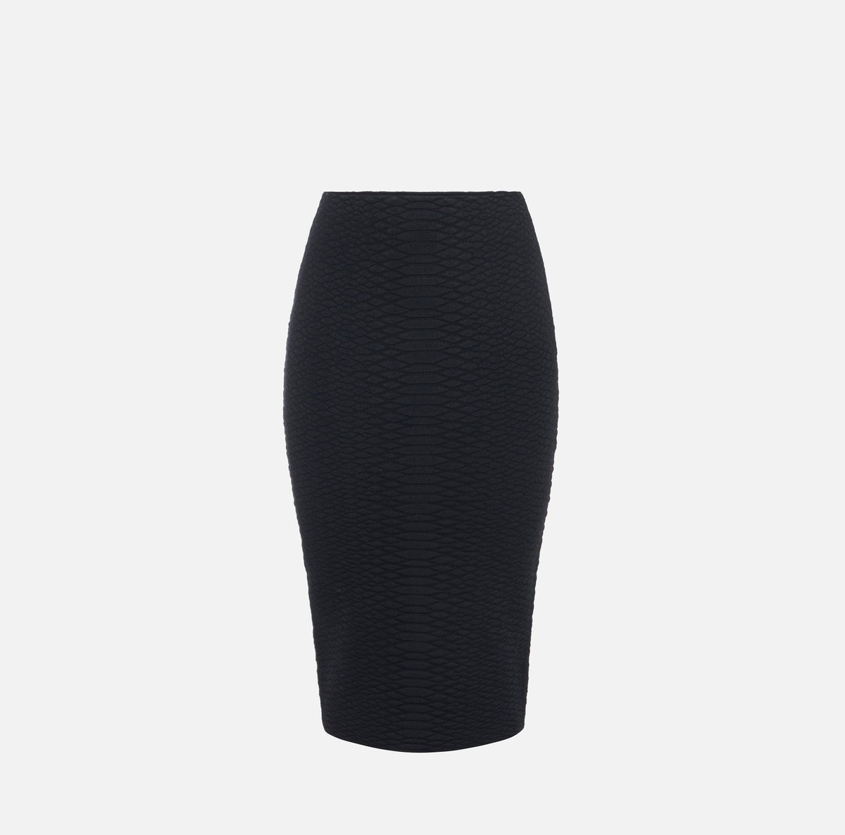 ELISABETTA FRANCHI Gonna Midi Maglia Trama Snake-Nero
