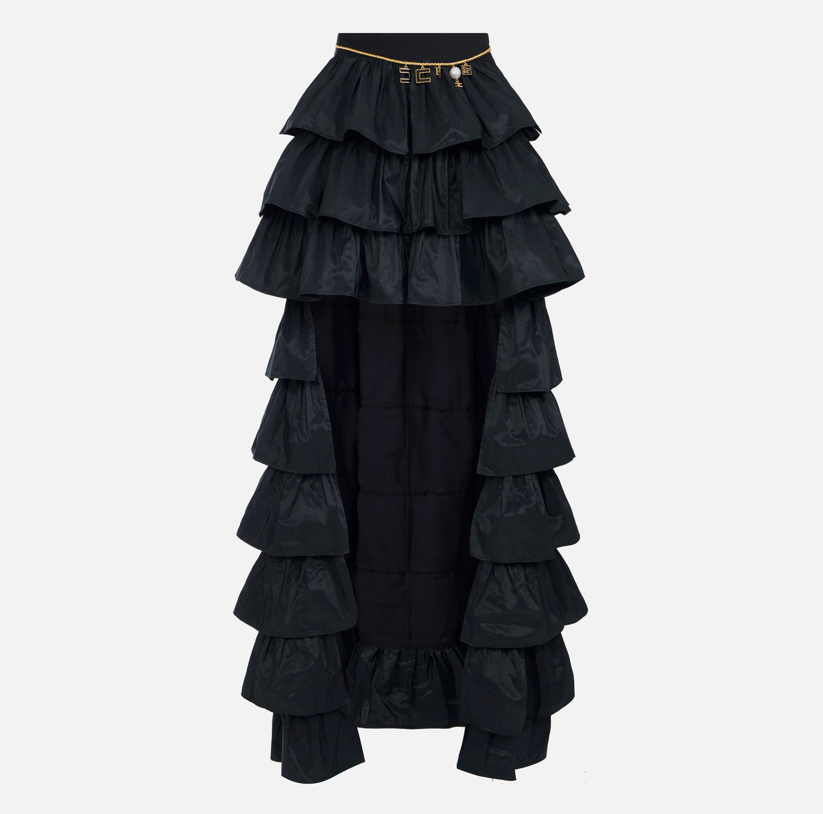 ELISABETTA FRANCHI Gonna Vela Taffettà-Nero