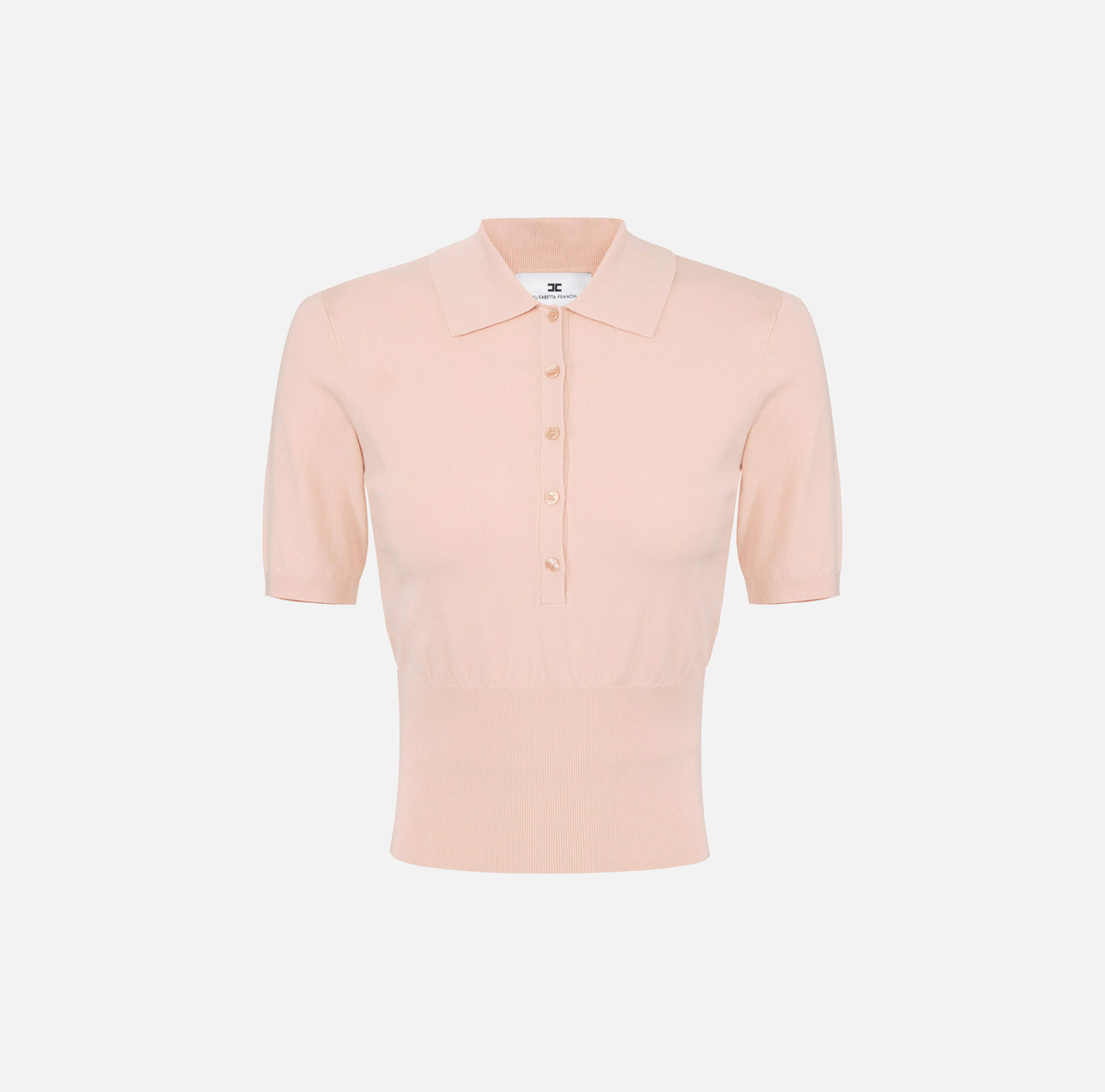 ELISABETTA FRANCHI Polo Maglia Viscosa-Nude